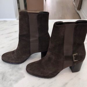 Brown Suede Cole Haan Booties